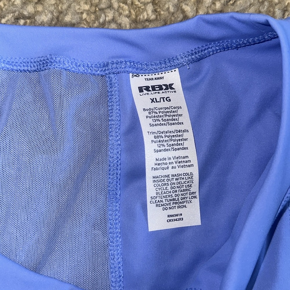 NWT RBX Light Blue Sleeveless Shirt (XL) - Picture 4 of 4
